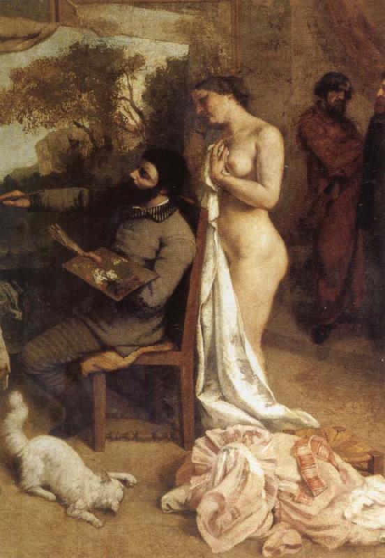 Gustave Courbet The Painters' Studio,a Real Allegory (detail)